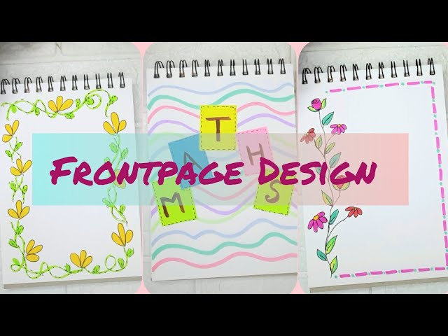 Front page design for school projects | Front page for assignments | Art_by_shubhsneha #notes