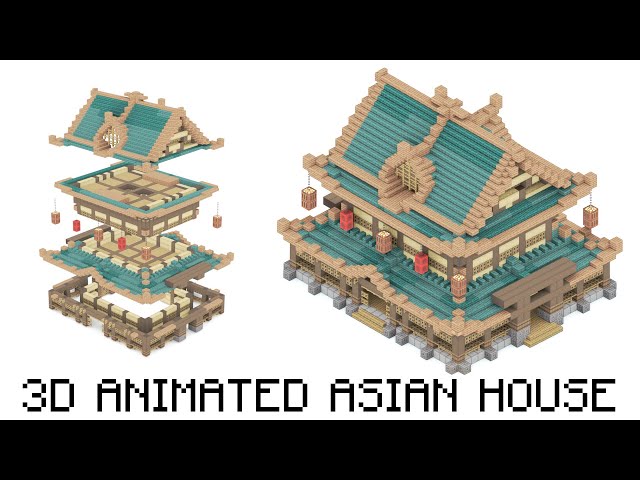 [3D ANIMATED] Minecraft Asian House