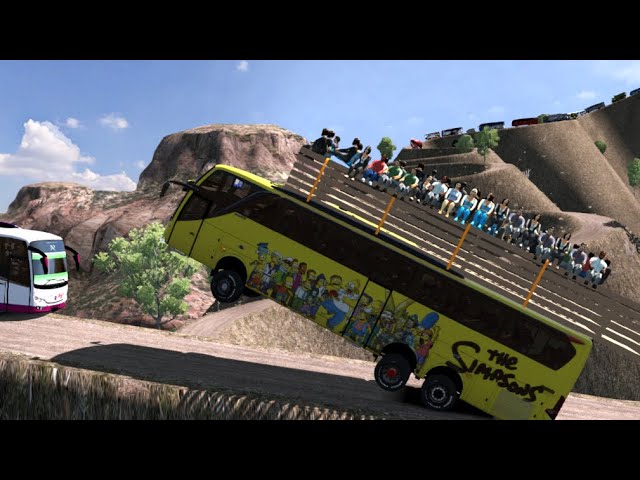 Amazing Bus Adventure! Surviving Deadliest Roads In The World - Euro Truck Simulator 2 #14