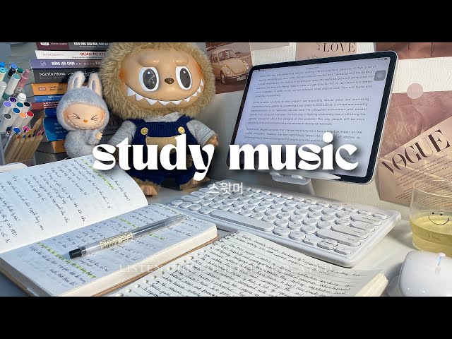 [Playlist] 사랑스러운 책상 코너에서 2시간 동안 저와 함께 공부해보세요 | Music for reading, writing and studying (Lofi BGM)