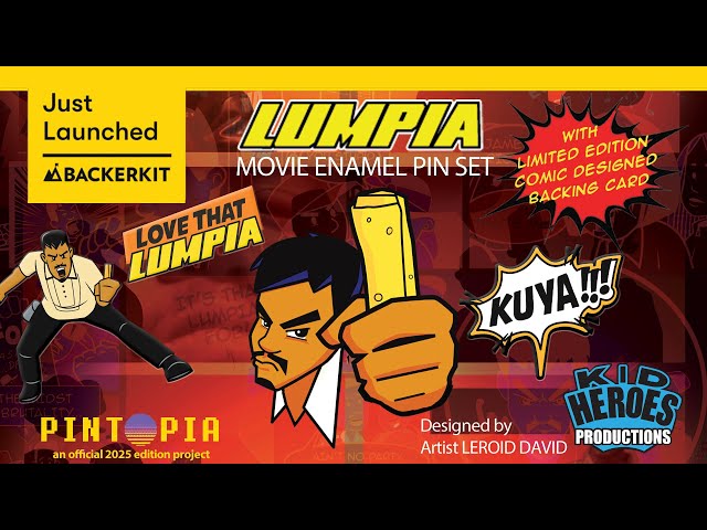 Original LUMPIA Movie Enamel Pin Set BACKERKIT Campaign Pitch Video