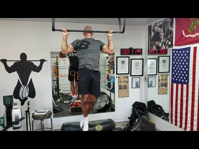 Day 98 100 pull-ups, in 6:24 @ 204 lbs PR