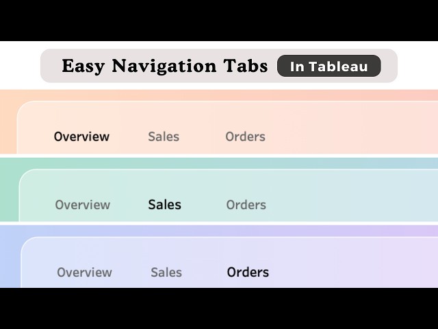 Tableau Tip: Create Easy Navigation Tabs for Multi-Dashboard Workbooks