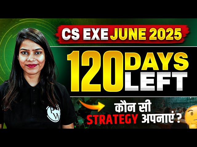 CS Exe June 2025 Last 120 Days Strategy🚫 Plan your Syllabus Like This 👉