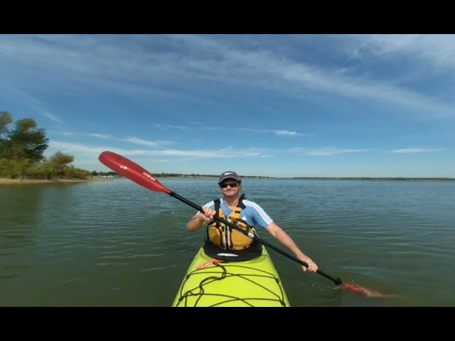 kayak on the lake in vr180