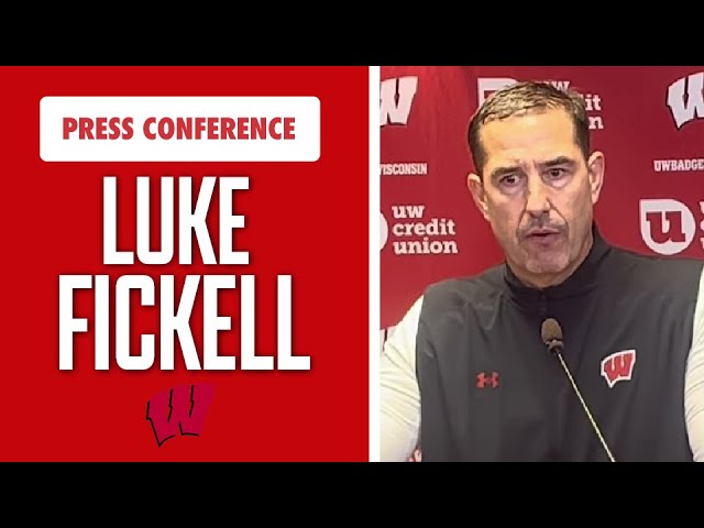 Wisconsin head coach Luke Fickell talks after loss to Nebraska I HuskerOnline I GBR