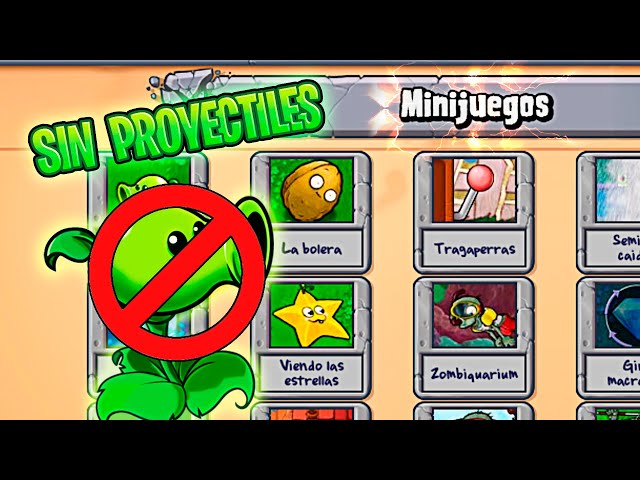 ¿Es POSIBLE COMPLETAR los MINIJUEGOS del PVZ SIN PROYECTILES? 😱