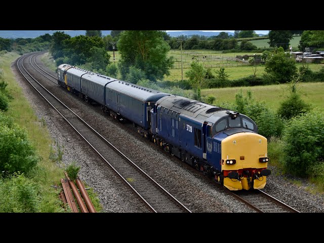 37218 + 37407 - 5M57 - Charlton bridge , Taunton  - 8/6/24