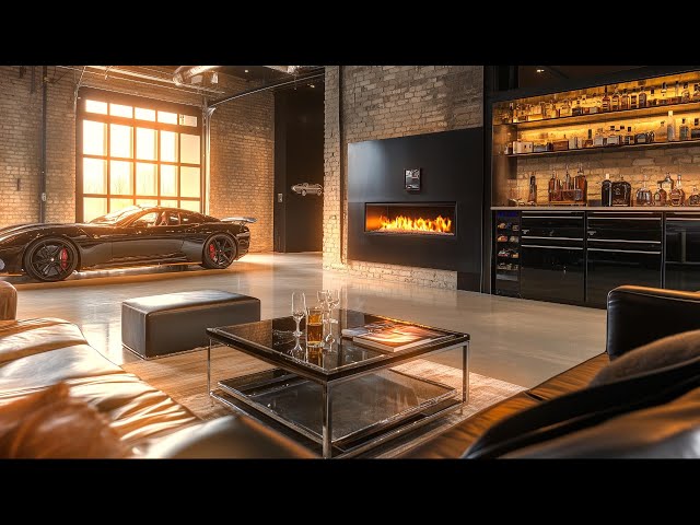 🚗🎷 Relaxing Smooth Jazz Music for Study and Work – Cozy Morning Ambience in a Car Garage ☕🏡