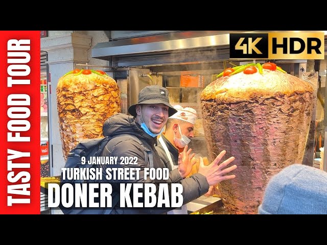 4K HDR|Turkish Street Food Tour 2022 In Istanbul 9 January