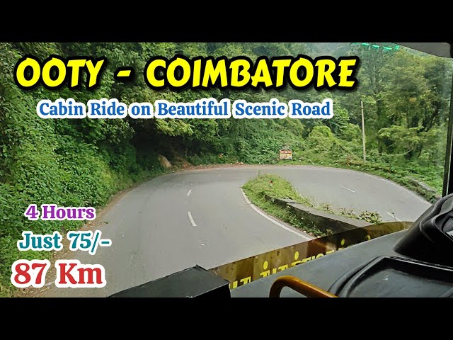 OOTY - COIMBATORE | Scenic Route😍 Hairpin Bends #bussid #bus #ooty #nature #trending #shorts #travel