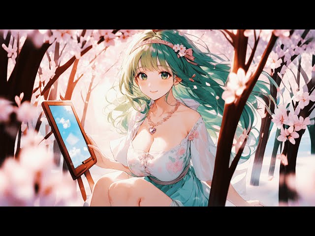 🌌Chill Lofi among the Blossoms: Enjoy Serenity with the Dreamy Girl 🌌🎵relaxing lofi music to heal