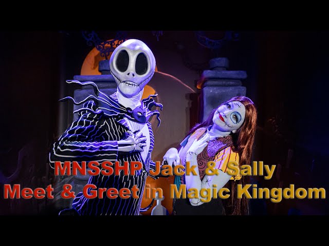 8K MNSSHP Jack & Sally Meet & Greet in Magic Kingdom VR180 3D