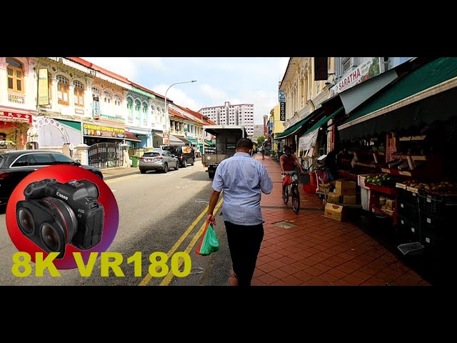 BACK STREETS OF LITTLE INDIA in Singapore 8K/4K VR180 3D (Travel Videos/ASMR/Music)