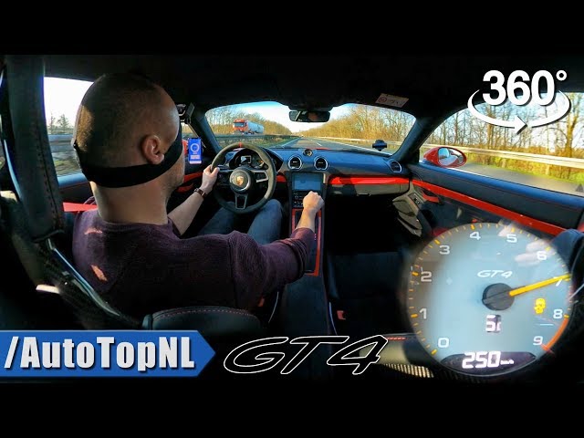 360° PORSCHE 718 GT4 on AUTOBAHN (NO SPEED LIMIT) by AutoTopNL