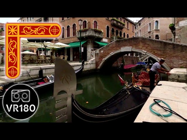 Venice VR - Gondola close up at Widmann Canal - VR180 & 360 3D