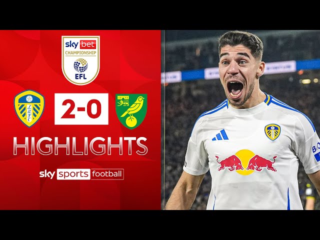 Leeds go top 🔝 | Leeds 2-0 Norwich | Championship highlights