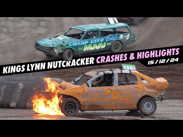 Banger Racing Crashes/Highlights, Unlimited & 1600 National Bangers, Kings Lynn Nutcracker 15/12/24