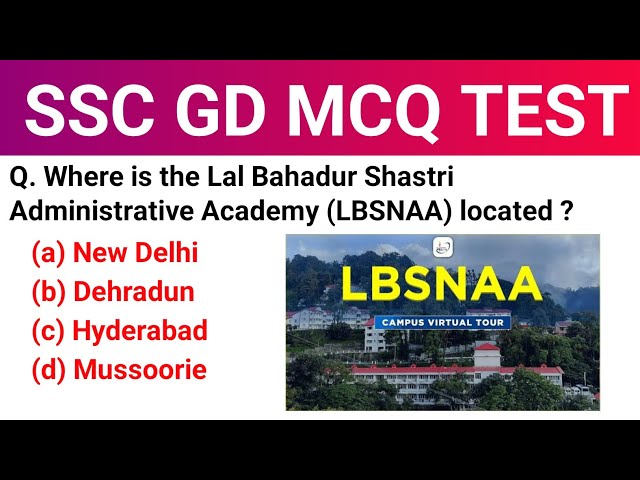 SSC GD Important GK MCQ TEST | General knowledge Important Questions For SSC GD Exam | SSC GD MCQ