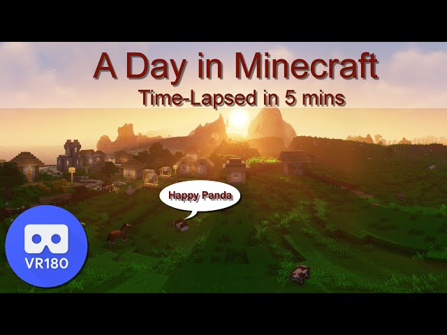 A Minecraft Day - 5 Mins of Chill in VR180