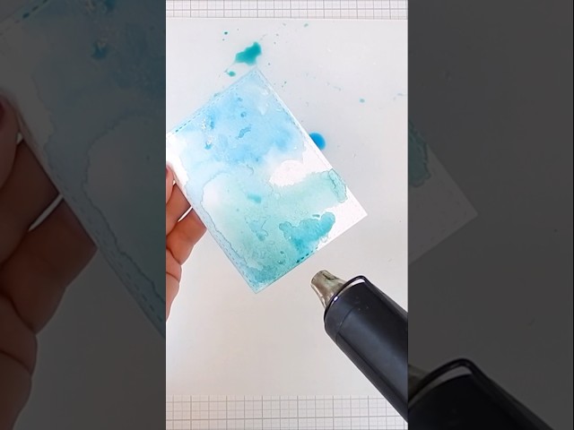 How to watercolor with dye ink pads ~ ink smooshing paper crafting! #shorts #watercolor #howto