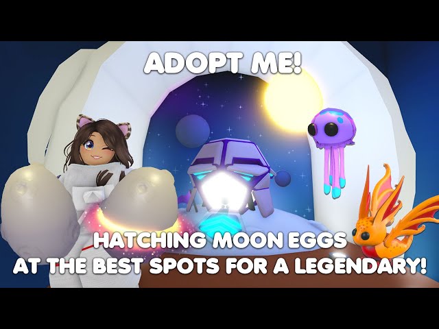 Hatching MOON EGGS at the BEST spots for LEGENDARY pets! BUT be CAREFUL FOR THIS BUG! in Adopt me!