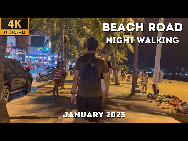 [4K] Walking Beach Road Pattaya - So Many Freelancers !