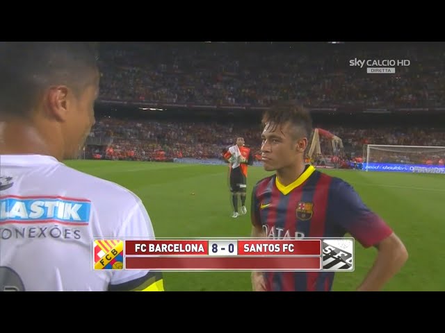 Neymar's Epic Reunion: Messi and Barcelona Annihilate Santos. Barcelona 8 x 0 Santos in 2013