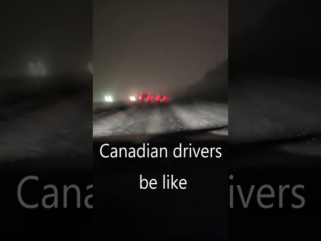 Snowstorm driving in Canada