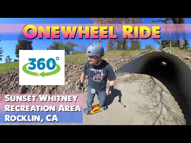 360 View: Onewheel Pint Ride at Sunset Whitney Recreation Area in Rocklin, CA