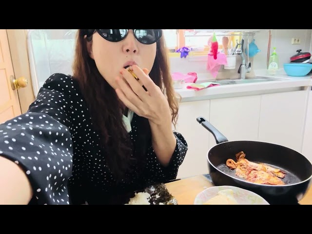 간단 김밥 블랙제인 요리 먹방/Simple Kimbap Black Jane Cooking Mukbang