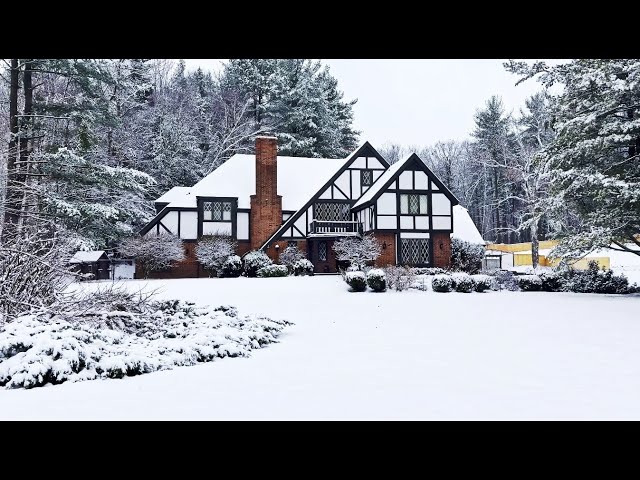 Canadian Winter - Relaxing Morning SNOW Walk in Toronto area Vaughan after Overnight Snowfall