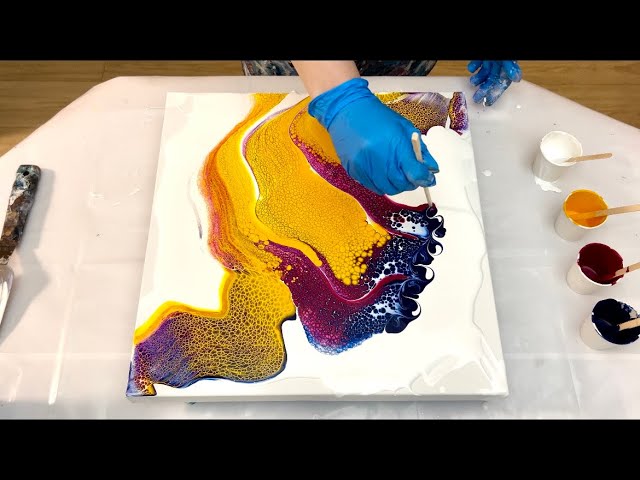 WOW! This one is WILD 💫 Gorgeous Abstract Swipe Painting ~ Acrylic Pouring | Fluid Art