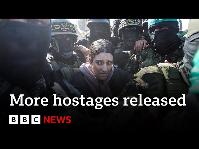 Israeli military says eight hostages released in Gaza | BBC News