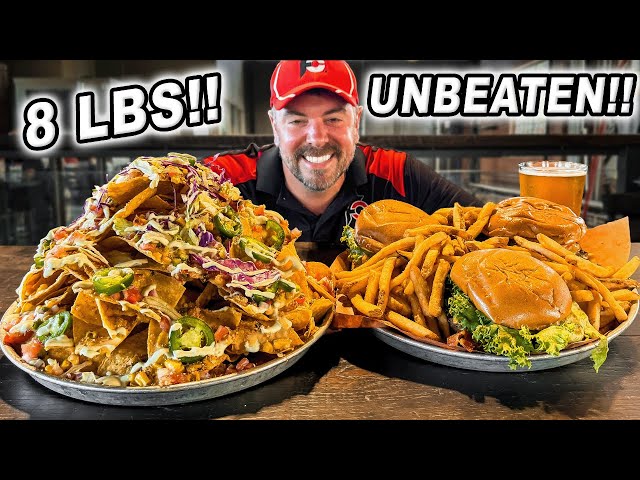 Florida's Undefeated 8lb American "Icon" Burger Challenge w/ a 4lb Mountain of Nachos!!