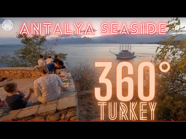 360 TURKEY: Walking Tour on Ataturk Street & on the Seaside, Antalya