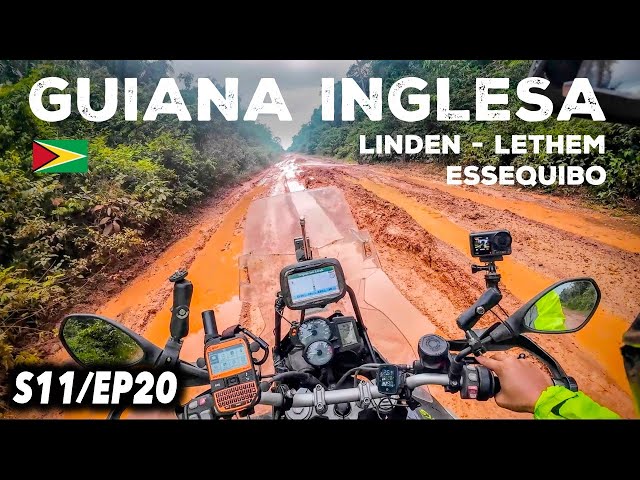 A PIOR ESTRADA da GUIANA INGLESA - Linden a Lethem de moto [Rupununi Road] ESSEQUIBO - S11/EP20