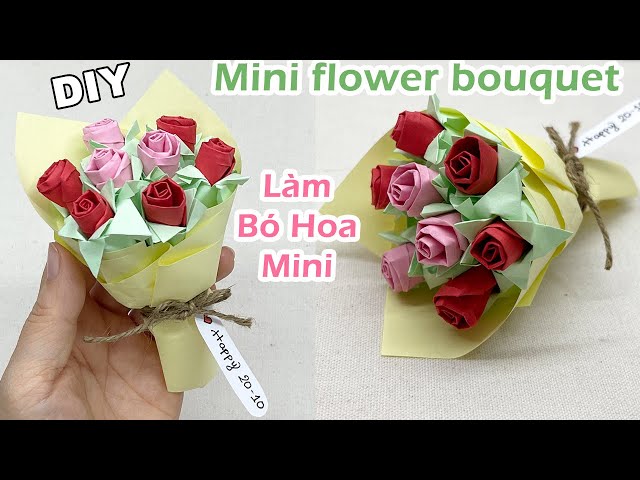 Làm bó hoa Mini Hottrend Tiktok / DIY Mini flower bouquet /  Liam Channel