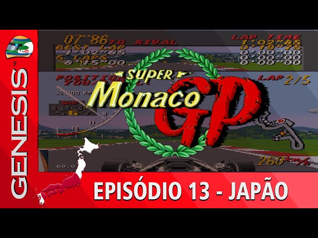 Acelerando com Super Danilo no Super Monaco GP do Mega Drive - GP Japão -  pt13