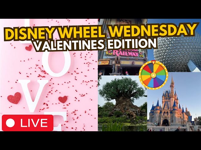 🔴 Live - Disney Valentines Wheel Wednesday  -  Walt Disney World  02.12.2025