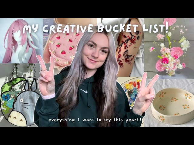 my creative bucket list ✨ everything I want to try in 2024! 🎨🪡🧶