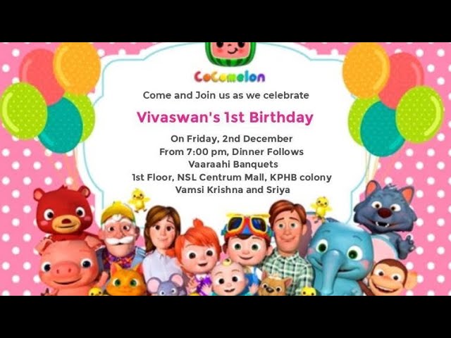 Vivaswan Birthday Invitation | First Birthday | invitation Teaser | Little prince Vivaswan