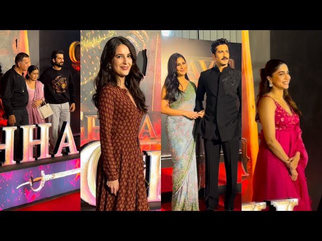 Vicky Kaushal Katrina Kaif Sunny Kaushal Sharvari Wagh With Family At Chhaava Movie Screening