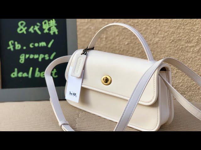 𝐂𝐎𝐀𝐂𝐇 ☜UNBOXING☞ Turnlock Clutch / 129 / White Chalk