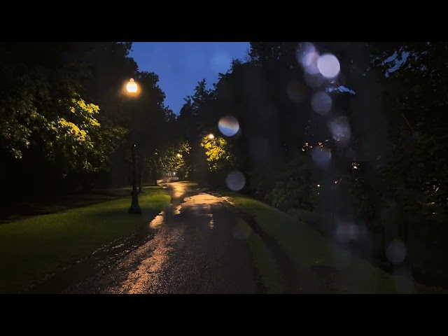 Rainy evening meditation:ASMR sounds for a calming experience #watersounds #rainbow #thunder #rain