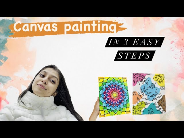 Easy DIY Canvas Painting Tutorial in 3 Simple Steps for Home Decor 🤩