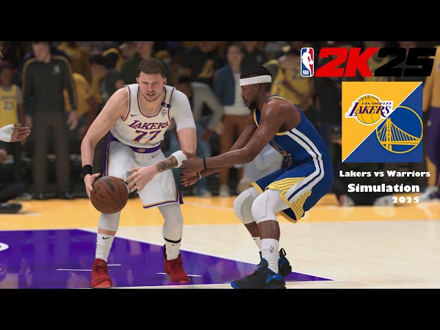 NBA 2K25 Luka Dončić Los Angeles Lakers vs Jimmy Butler Golden State Warriors Sim 2025 Game Play