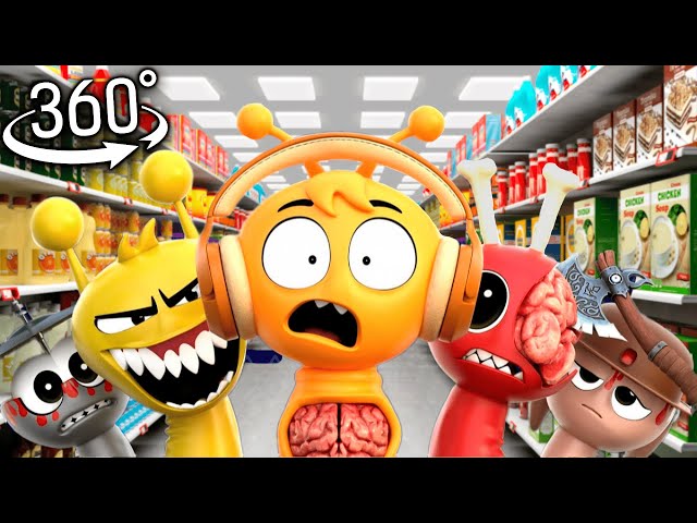 Incredibox Sprunki - Dark Version - Supermarket in 360° Video Animation | VR /4K