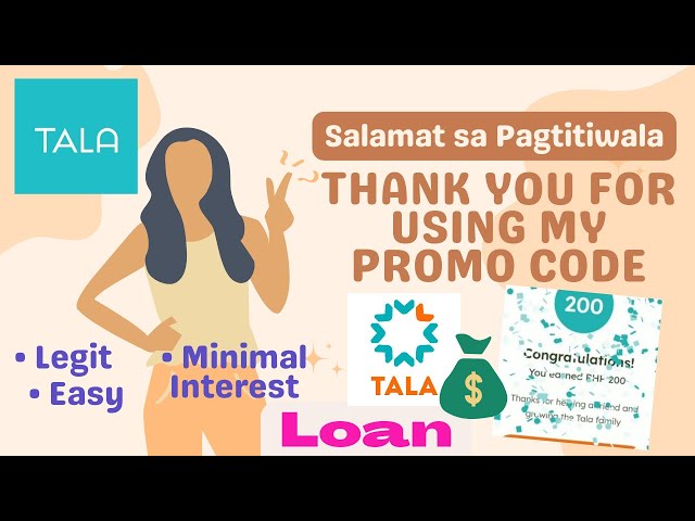 Thank you for using my TALA promo code | Earned P200 | Mey Mik