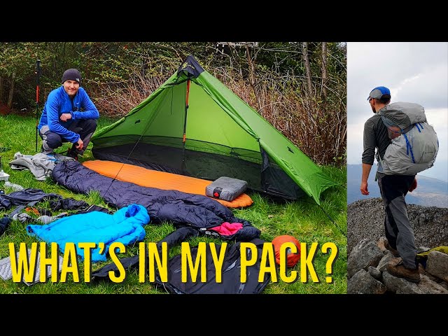 Backpacking & wild camping gear I carry in my Osprey Levity 45 pack